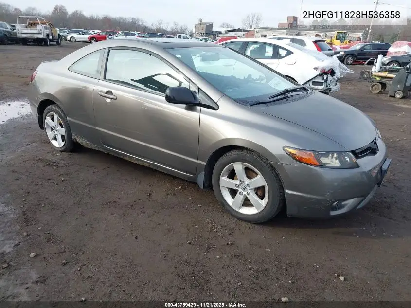 2HGFG11828H536358 2008 Honda Civic Ex