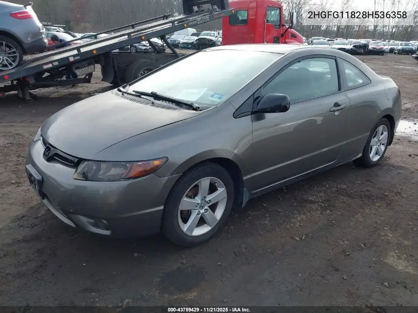 2HGFG11828H536358 2008 Honda Civic Ex