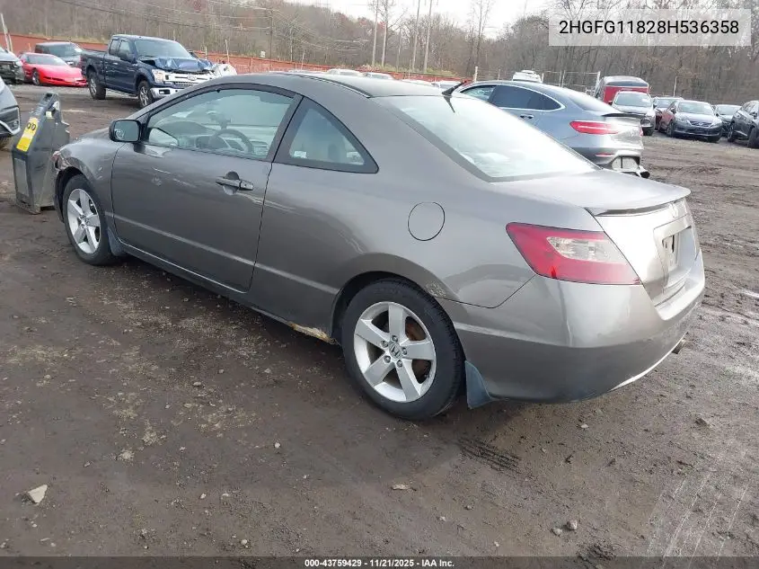 2HGFG11828H536358 2008 Honda Civic Ex