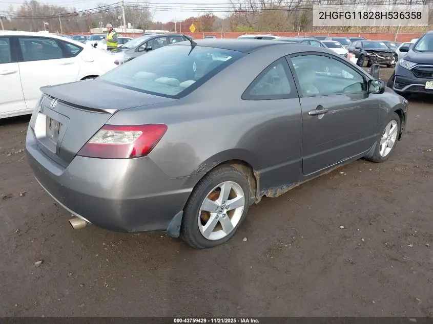 2HGFG11828H536358 2008 Honda Civic Ex