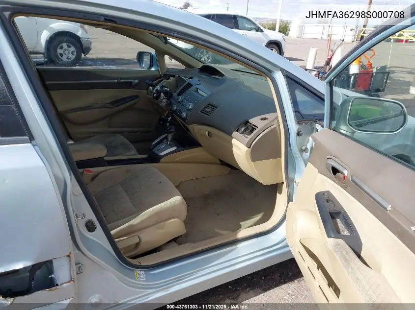 JHMFA36298S000708 2008 Honda Civic Hybrid