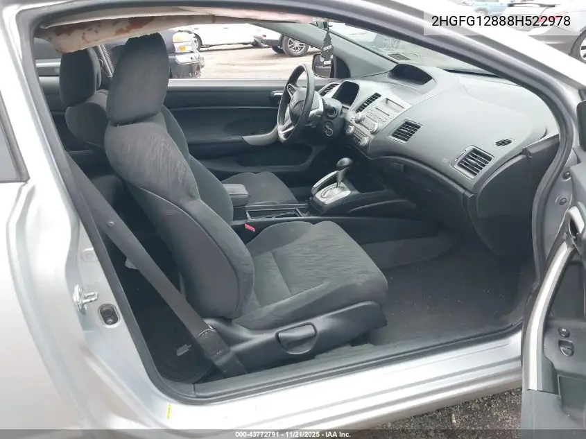 2HGFG12888H522978 2008 Honda Civic Ex