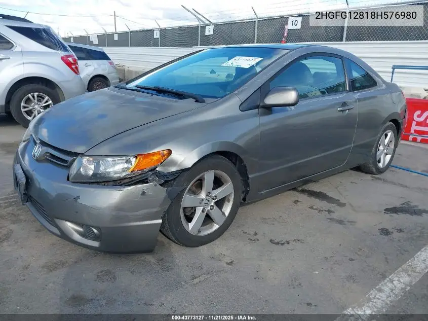 2HGFG12818H576980 2008 Honda Civic Ex