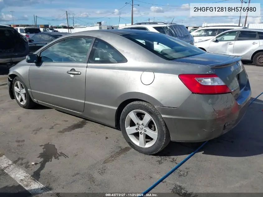 2HGFG12818H576980 2008 Honda Civic Ex