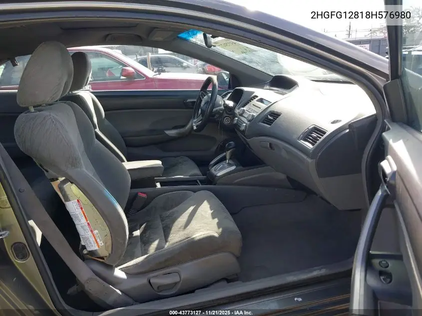 2HGFG12818H576980 2008 Honda Civic Ex