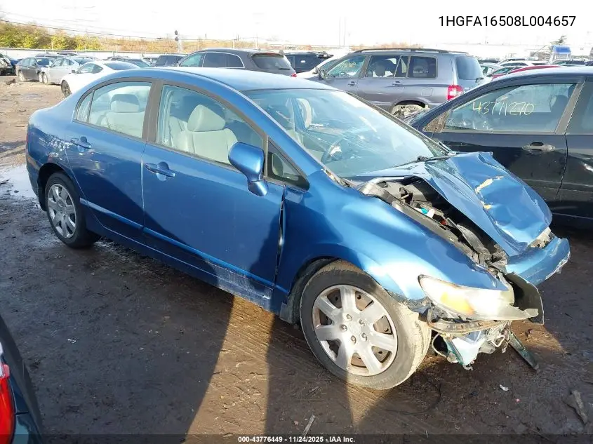 1HGFA16508L004657 2008 Honda Civic Lx