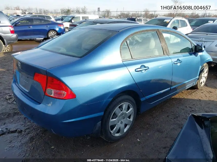 1HGFA16508L004657 2008 Honda Civic Lx