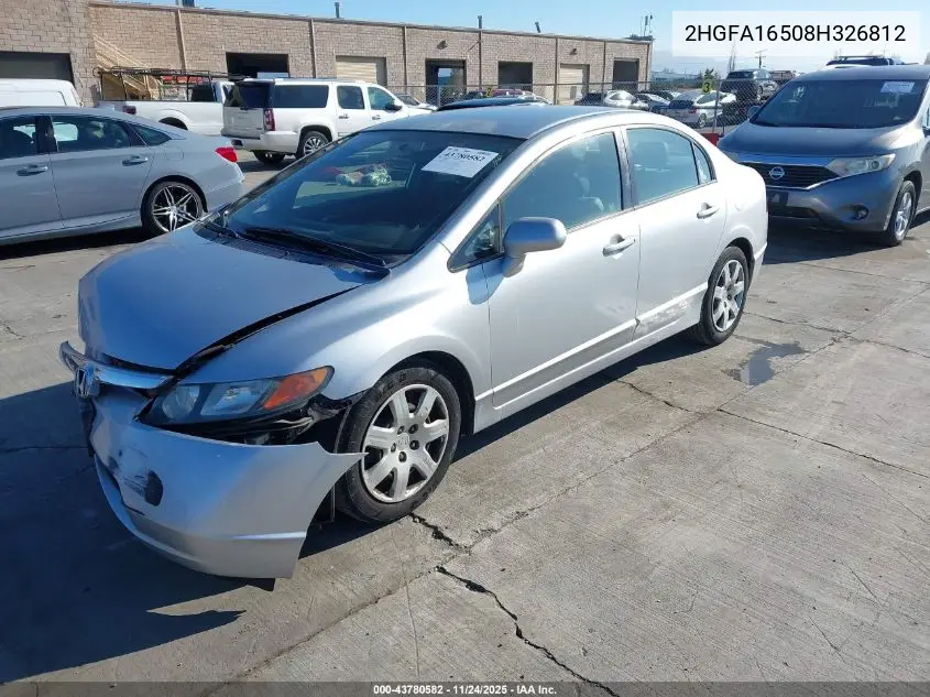 2HGFA16508H326812 2008 Honda Civic Lx
