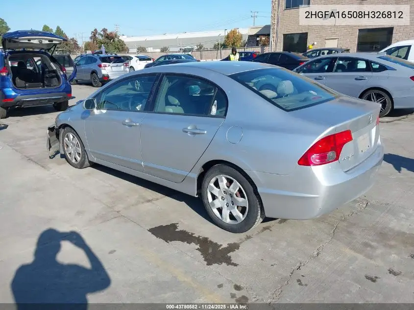 2HGFA16508H326812 2008 Honda Civic Lx