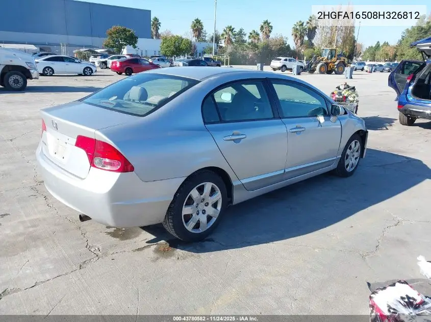 2HGFA16508H326812 2008 Honda Civic Lx