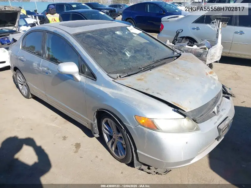 2HGFA55558H702817 2008 Honda Civic Si/Si Mugen