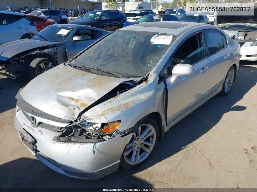 2HGFA55558H702817 2008 Honda Civic Si/Si Mugen