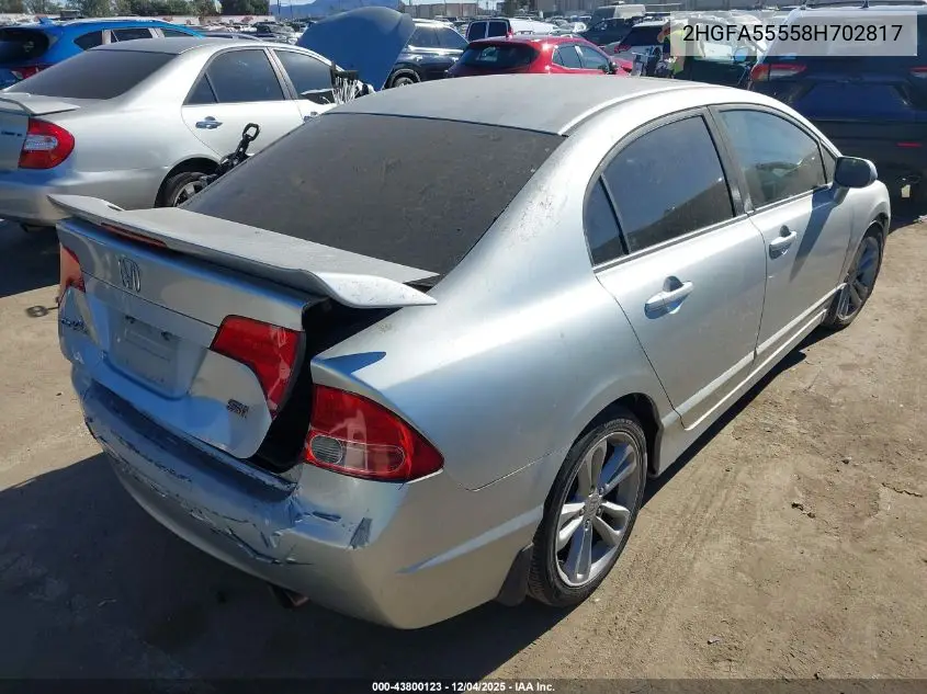2HGFA55558H702817 2008 Honda Civic Si/Si Mugen