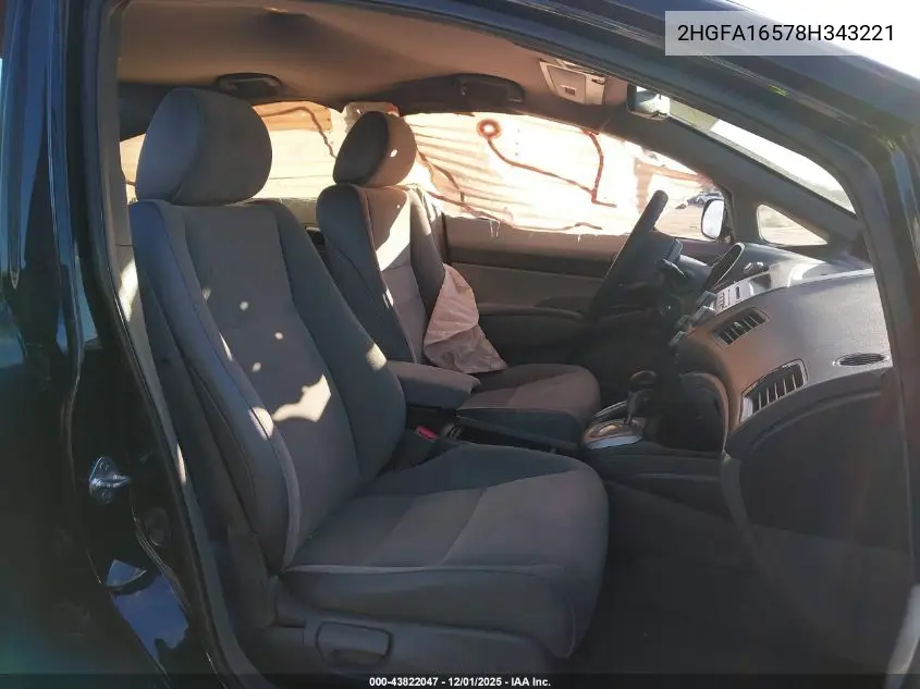 2HGFA16578H343221 2008 Honda Civic Lx