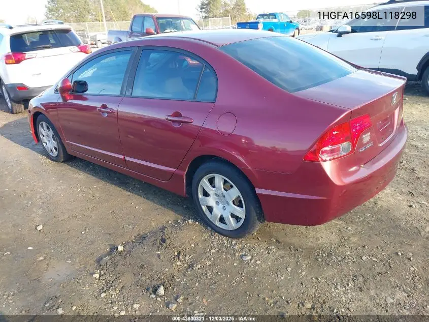 1HGFA16598L118298 2008 Honda Civic Lx