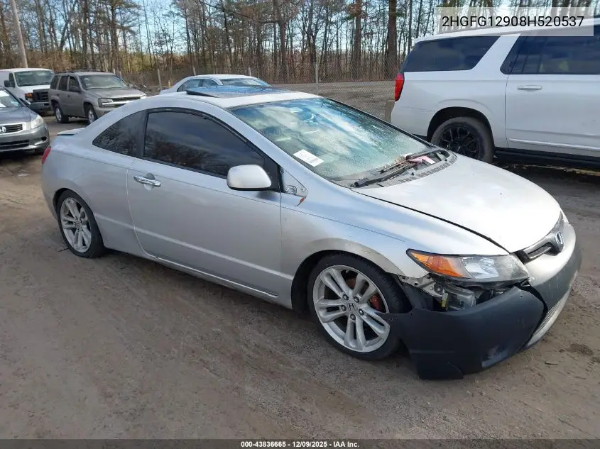 2HGFG12908H520537 2008 Honda Civic Ex-L