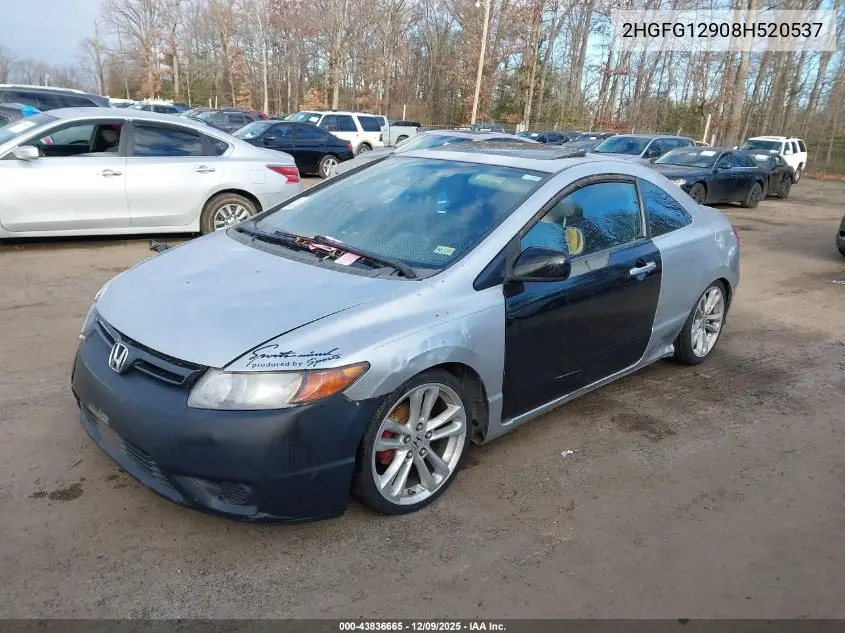 2HGFG12908H520537 2008 Honda Civic Ex-L