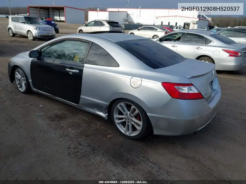 2HGFG12908H520537 2008 Honda Civic Ex-L