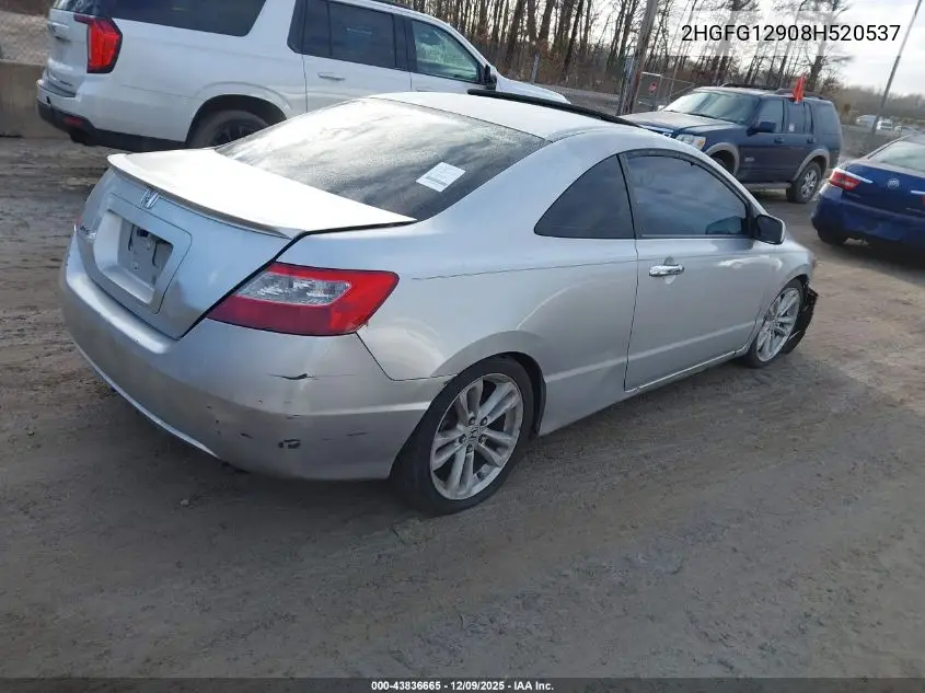 2HGFG12908H520537 2008 Honda Civic Ex-L