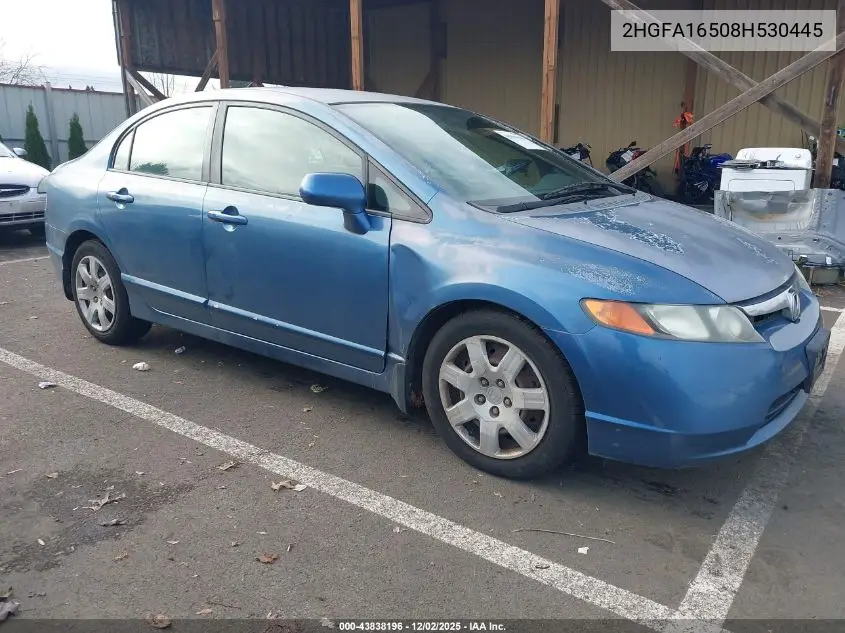2HGFA16508H530445 2008 Honda Civic Lx
