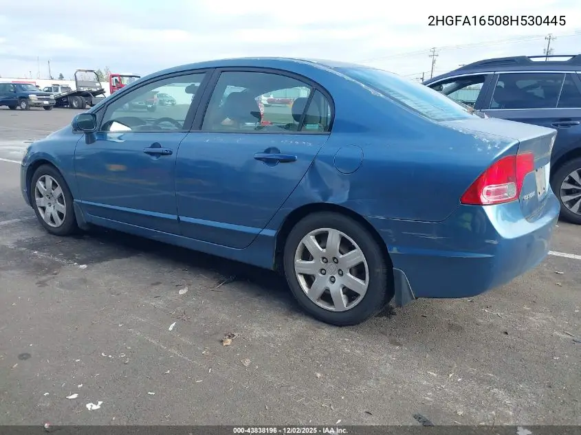 2HGFA16508H530445 2008 Honda Civic Lx