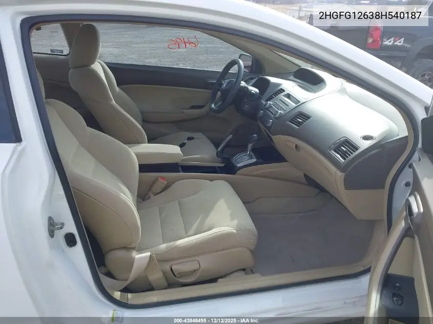 2HGFG12638H540187 2008 Honda Civic Lx