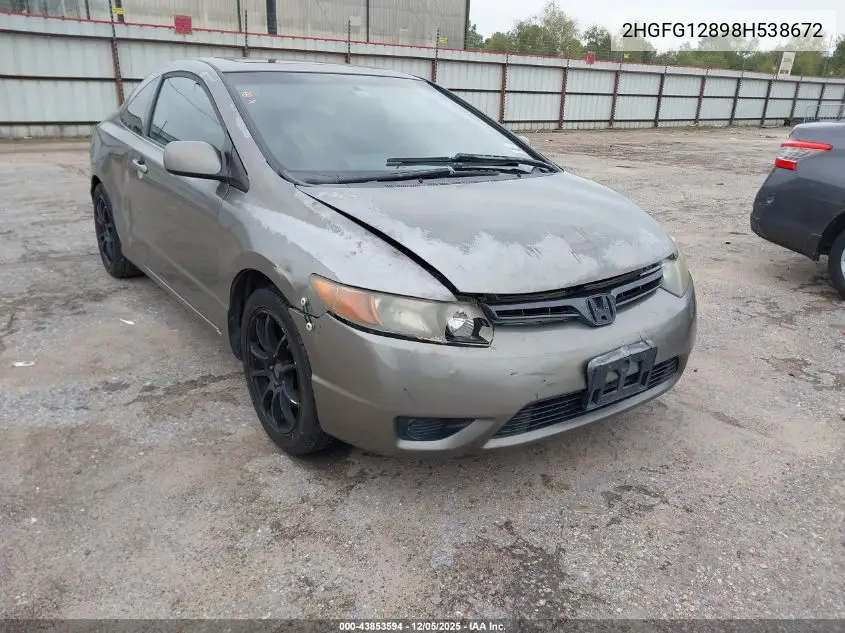 2HGFG12898H538672 2008 Honda Civic Ex