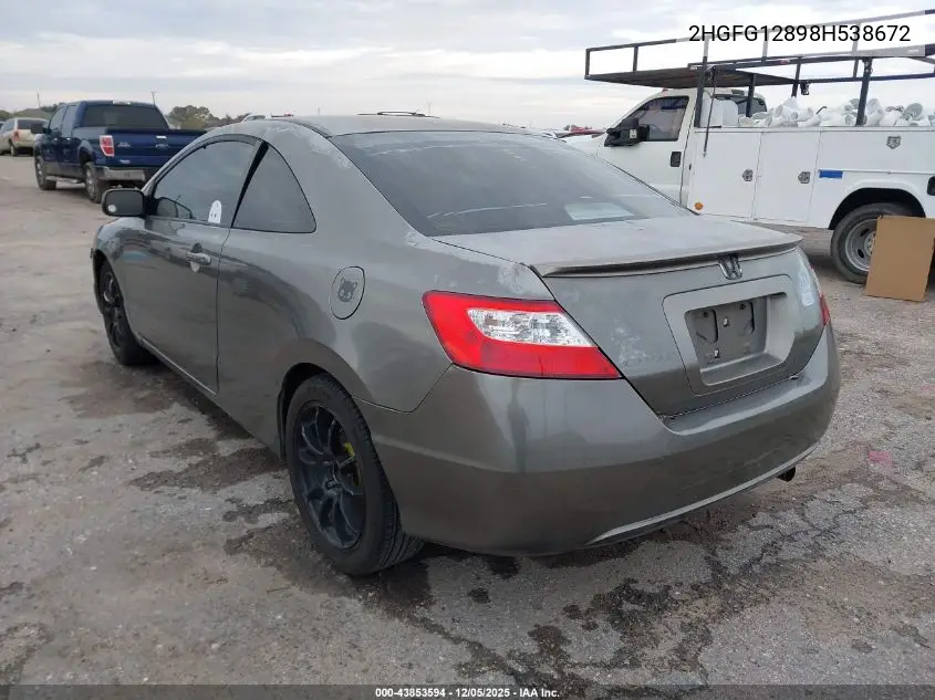 2HGFG12898H538672 2008 Honda Civic Ex