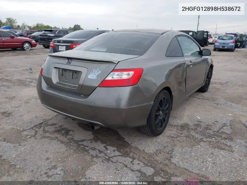 2HGFG12898H538672 2008 Honda Civic Ex