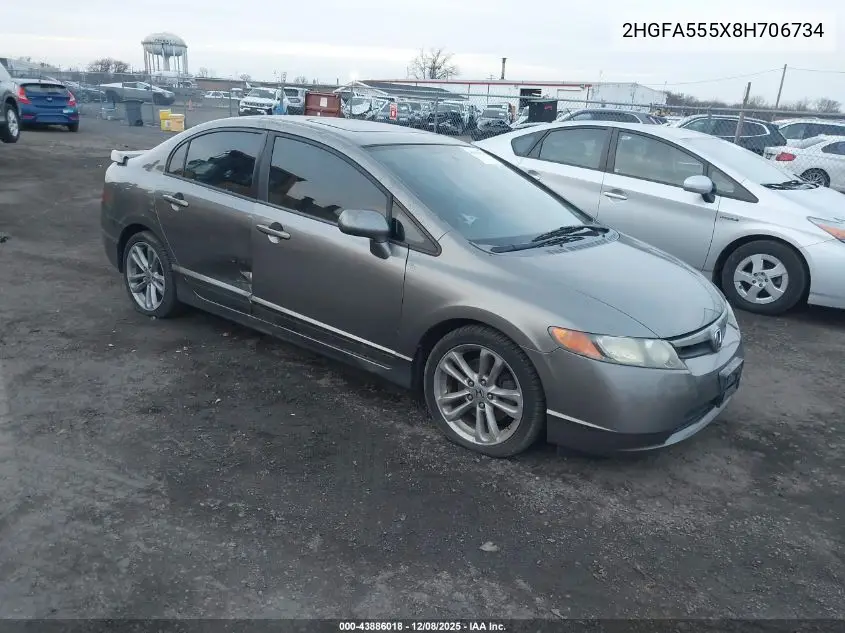 2HGFA555X8H706734 2008 Honda Civic Si/Si Mugen