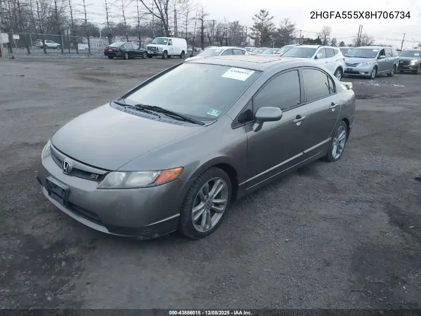 2HGFA555X8H706734 2008 Honda Civic Si/Si Mugen