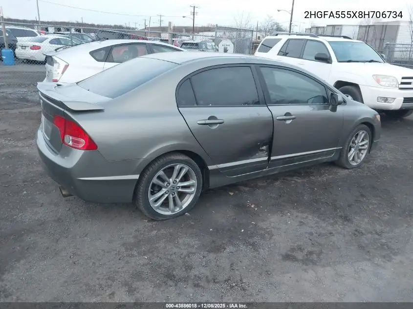 2HGFA555X8H706734 2008 Honda Civic Si/Si Mugen