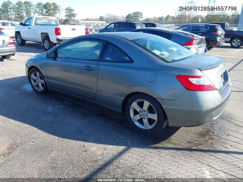 2HGFG12858H557798 2008 Honda Civic Ex