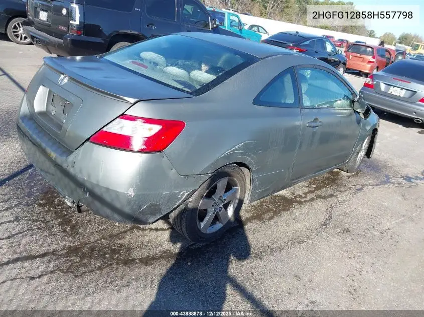 2HGFG12858H557798 2008 Honda Civic Ex
