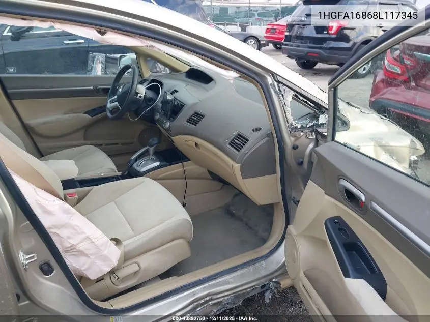 1HGFA16868L117345 2008 Honda Civic Ex