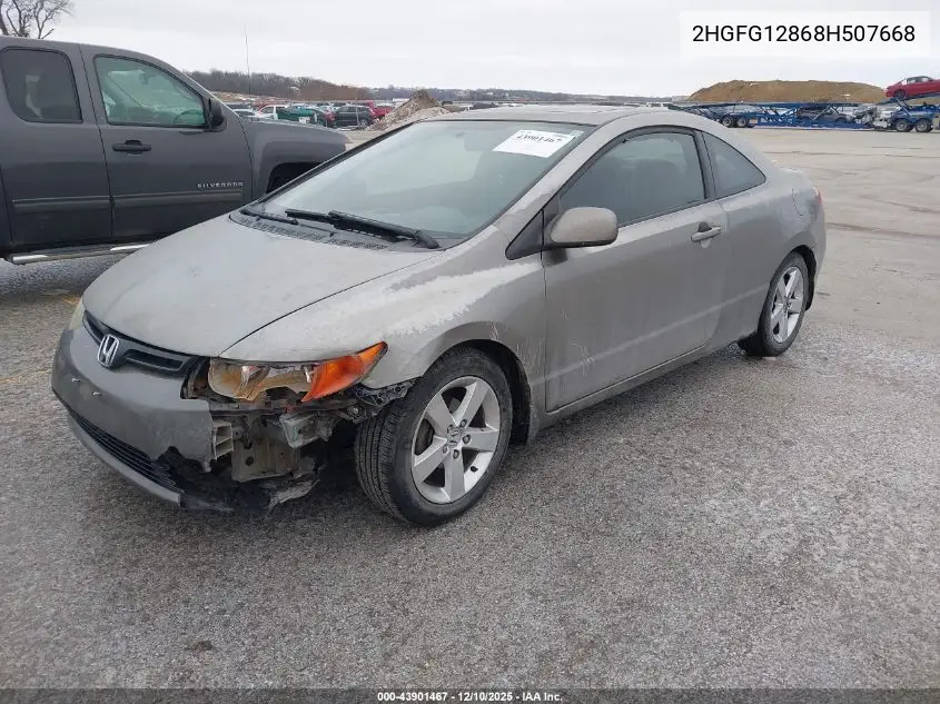 2HGFG12868H507668 2008 Honda Civic Ex