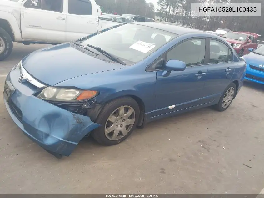 1HGFA16528L100435 2008 Honda Civic Lx