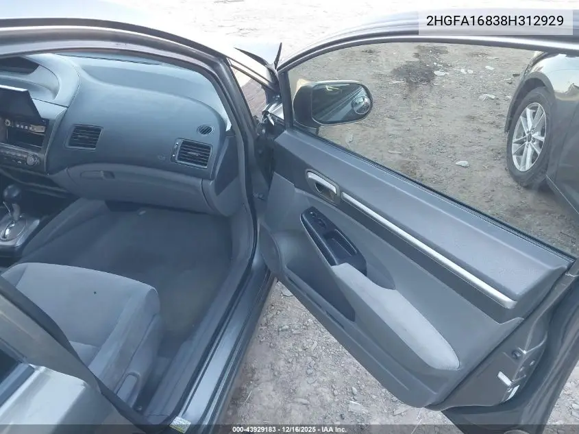 2HGFA16838H312929 2008 Honda Civic Ex