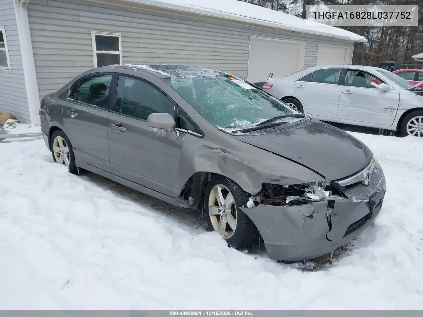 1HGFA16828L037752 2008 Honda Civic Ex