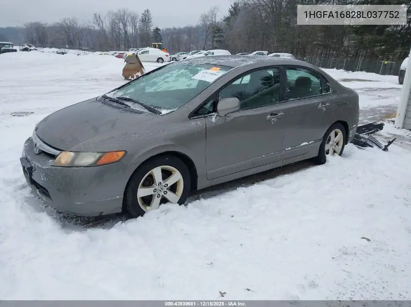 1HGFA16828L037752 2008 Honda Civic Ex