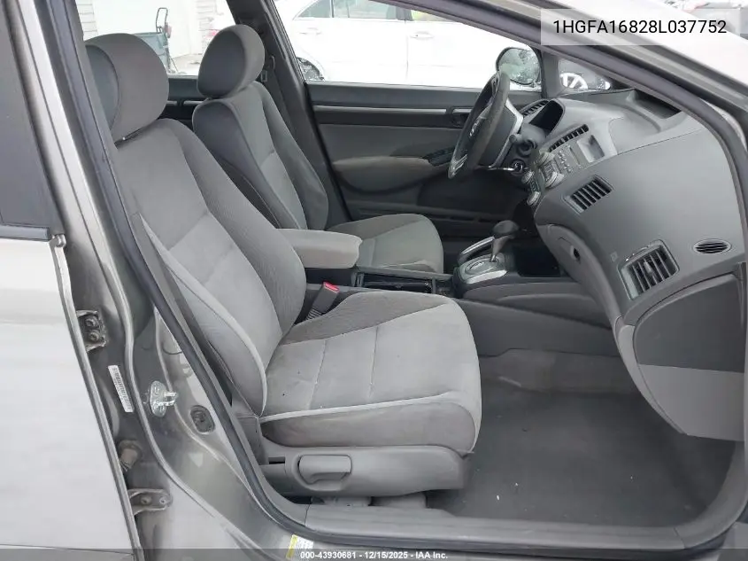 1HGFA16828L037752 2008 Honda Civic Ex