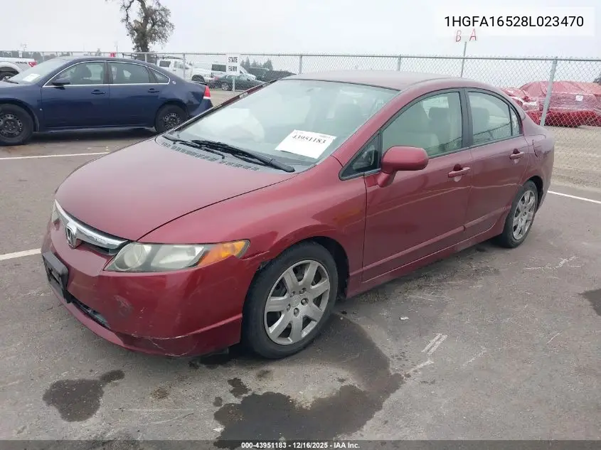 1HGFA16528L023470 2008 Honda Civic Lx