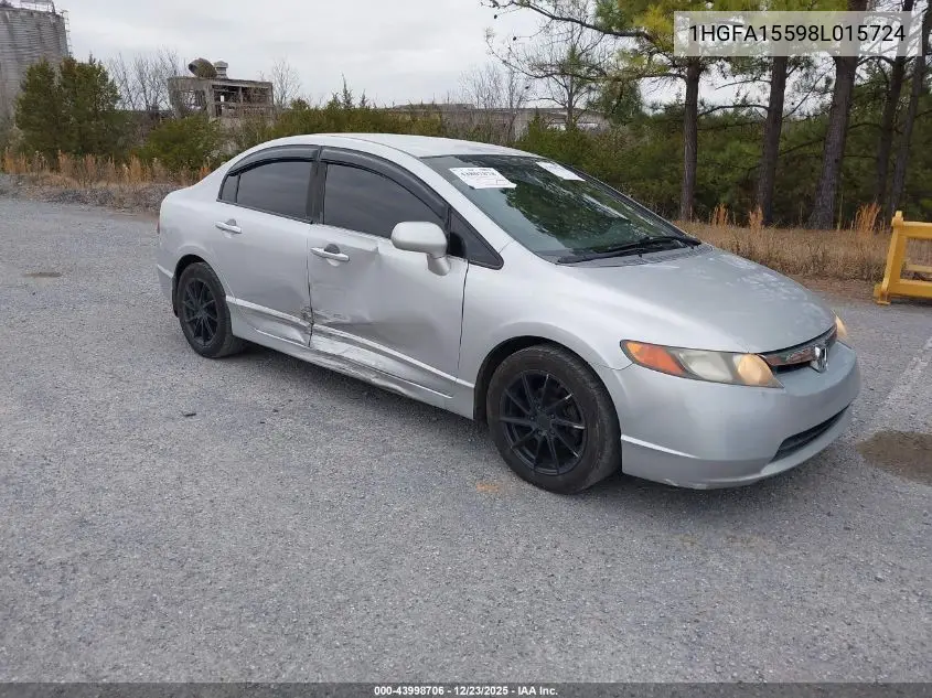 1HGFA15598L015724 2008 Honda Civic Lx