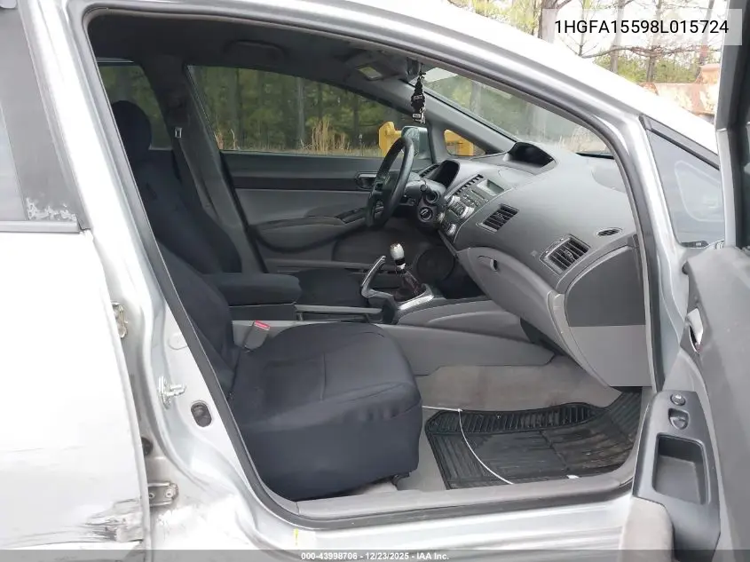 1HGFA15598L015724 2008 Honda Civic Lx