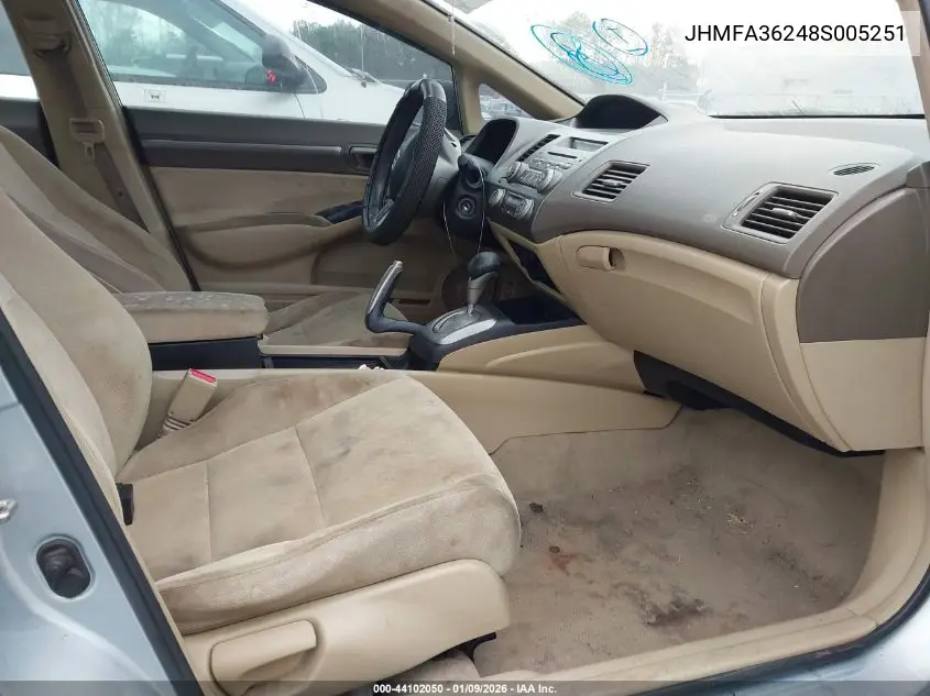 JHMFA36248S005251 2008 Honda Civic Hybrid