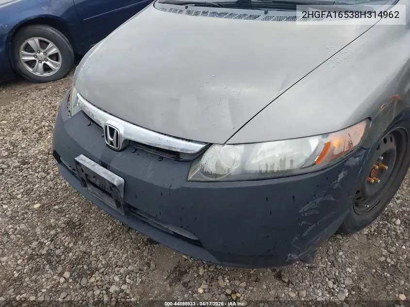 2HGFA16538H314962 2008 Honda Civic Lx