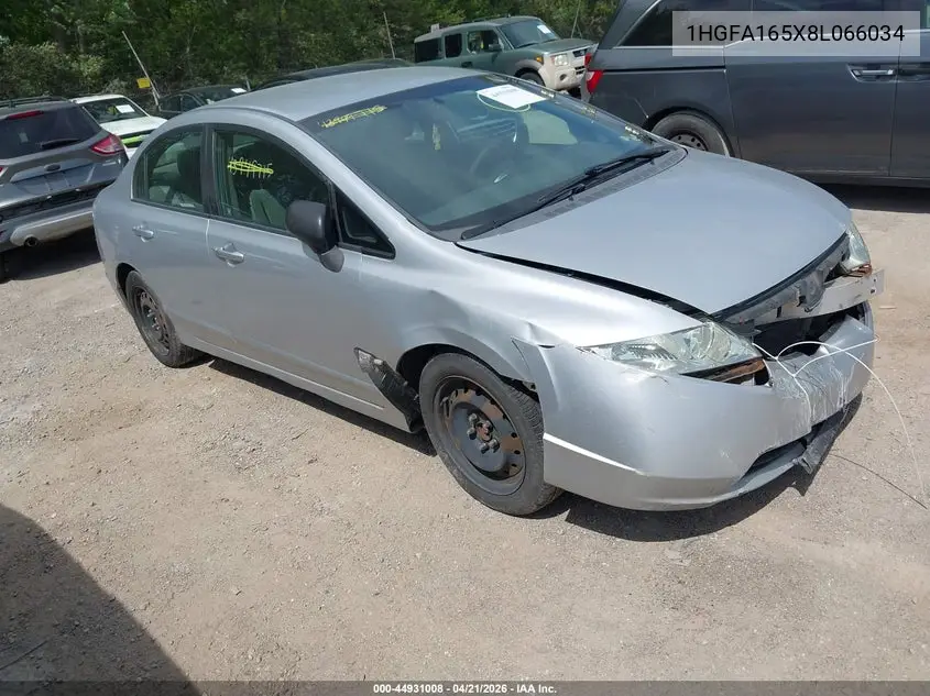 1HGFA165X8L066034 2008 Honda Civic Lx