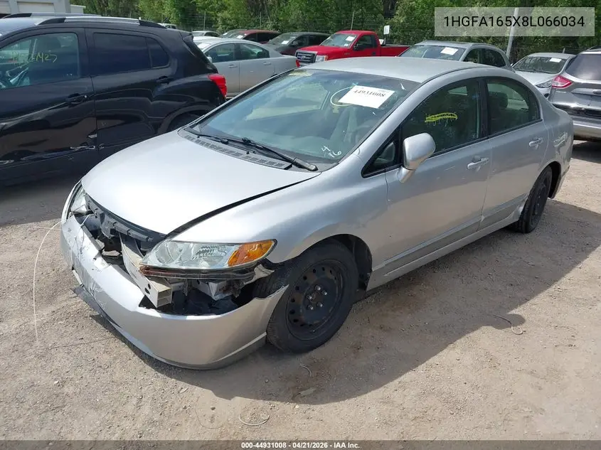 1HGFA165X8L066034 2008 Honda Civic Lx