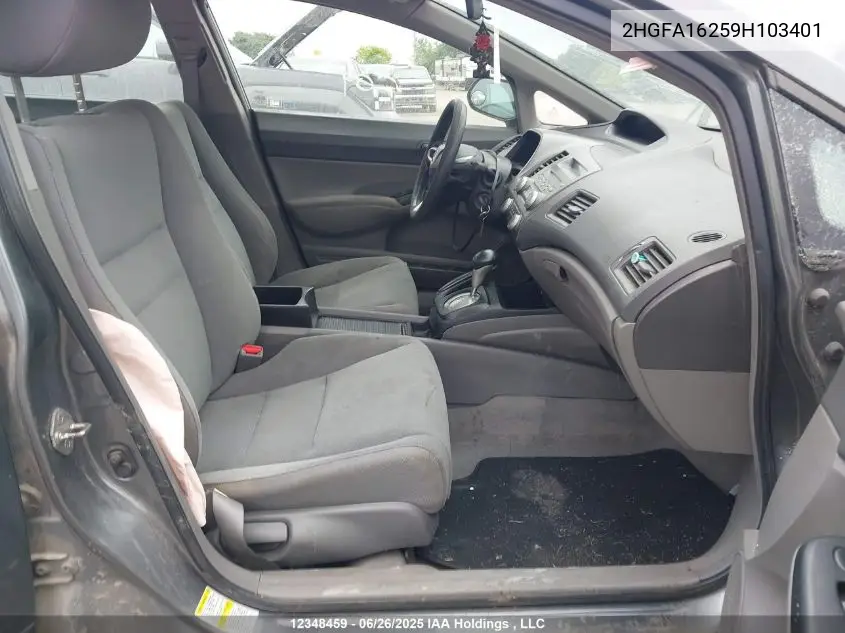 2HGFA16259H103401 2009 Honda Civic Sdn