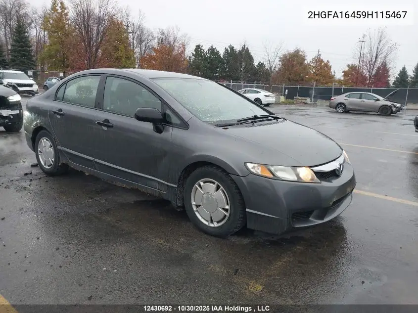 2HGFA16459H115467 2009 Honda Civic Dx-G